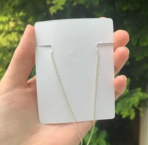 NEW Silver Cross Necklace Blue Stone w/ Faux Diamond Gems // Religion, Religious