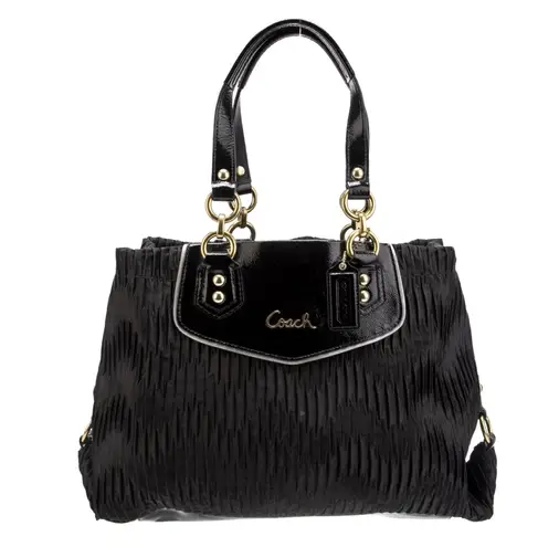 Coach Ashley black satchel carryall