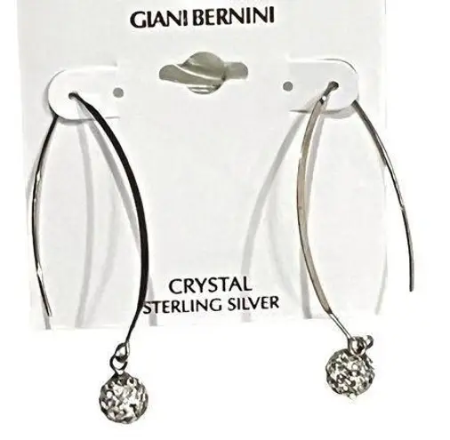Giani Bernini NEW Crystal Ball Cluster Threader EARRINGS Sterling Silver Dangle