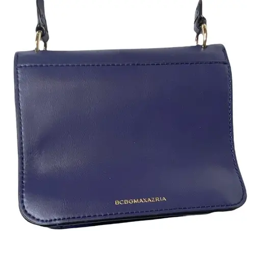 BCBGMAXAZRIA ❤︎ Jewel Tone Leather + Chain Crossbody Mini Handbag ❤︎ Cobalt Blue