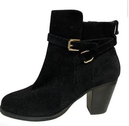 Ralph Lauren POLO  BLACK Suede ankle boots Size 8.5 B34