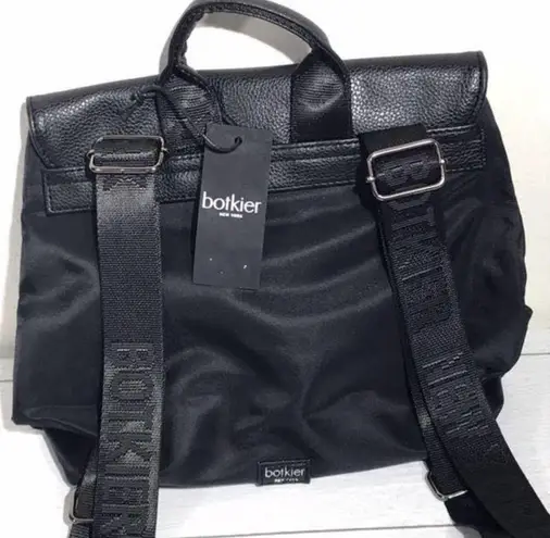 Botkier Black Faux Leather Fold Over Backpack NWT