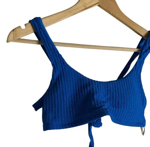 BECCA by Rebecca virtue Becca Jocelyn Blue Ribbed O-Ring Two Piece Bikini Swimsuit Set Size Small