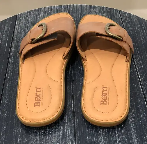 Born Shoes Born Leather Slides