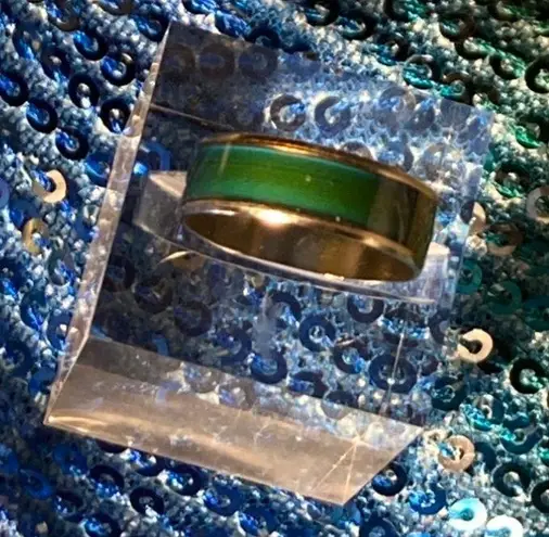 Boutique Rainbow Mood Ring Size 10 Womens Sterling Silver 925 Jewelry gift emo egirl