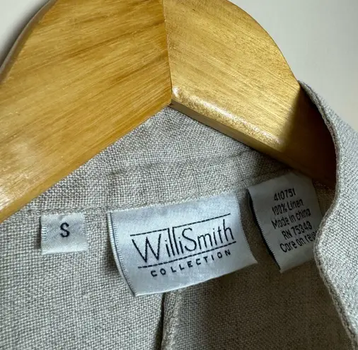 Willi Smith SALE! Cream Linen Long Sleeveless Blouse Size S EUC