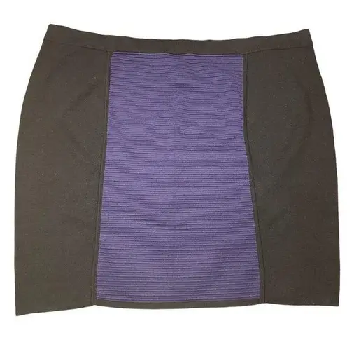 Lane Bryant  color-blocked ribbed pencil skirt