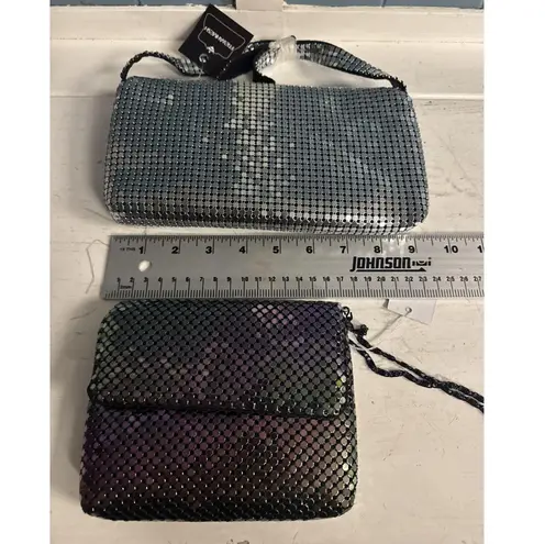 Lot Of 2 Women's metal mesh evening clutch purse for Party Prom Wedding Banquet