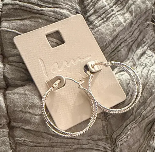 Silver Hoop Earrings by I am