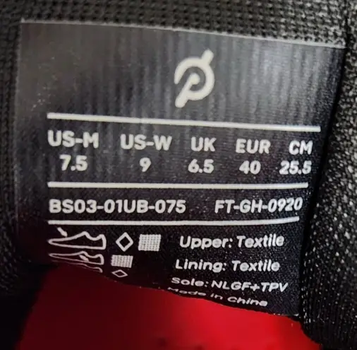 Peloton Altos Cycling Sneakers M7.5 W9 UK6.5 Black/Orange/Gray