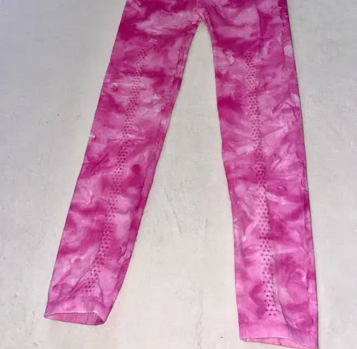 Free People Movement Women’s Good Karma Tie Dye 7/8 Full Length Pink Leggings size XS/S