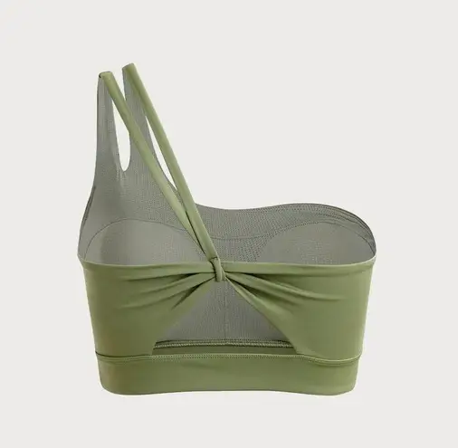 Berlook Activewear Green Ruched Cutout Sports Bra Size L