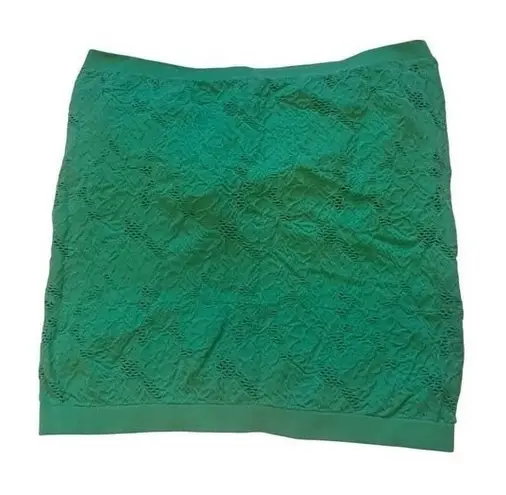 BKE Essentials Stretchy Tube Top Lace Green Women's M/L