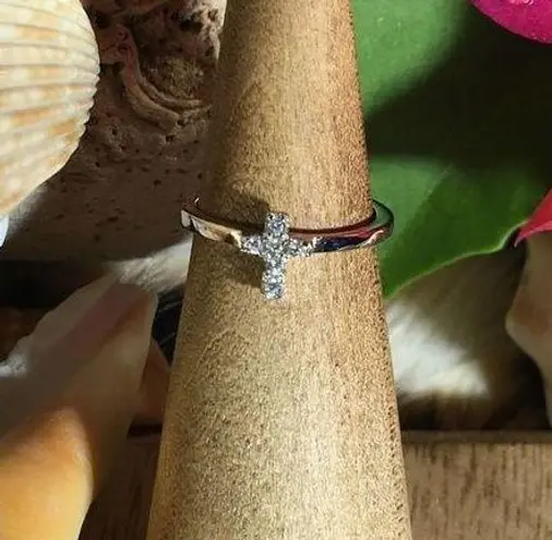 Sterling Silver Cross  Toe Ring Midi Ring