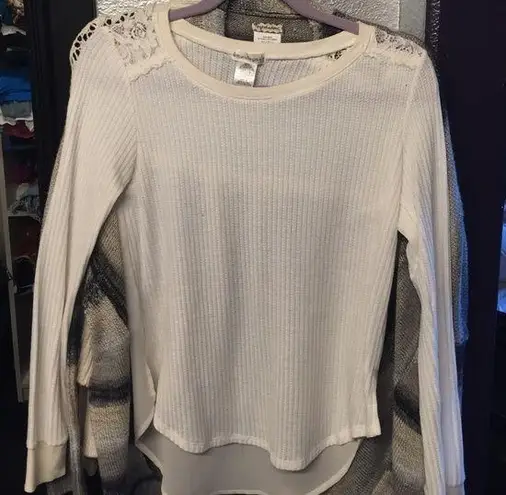 love on a hanger lacey, see through back long sleeve top