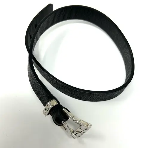 Sterling Silver JOHN HARDY leather and double wrap bracelet, NWOT