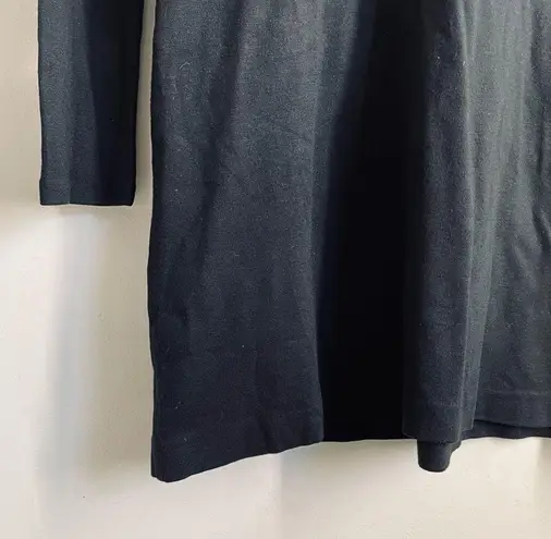 Tibi Anthropologie Mod Minimalist Long Sleeve Black Shift Dress