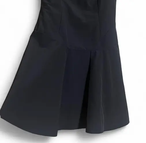 Cue. Dress Sz 8 Elegant Black Sleeveless Work/Office Wear Pleated Drop Waist