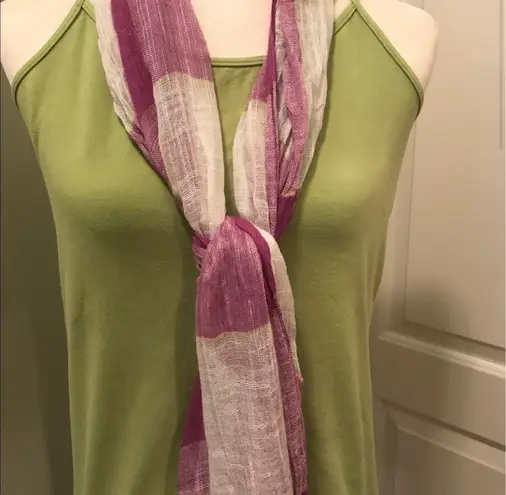 Kirra Fantastic Longer Length Rectangle Scarf Purple & White
