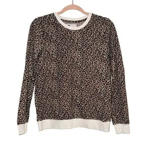 Zyia Active Leopard Print Crewneck Sweatshirt XS