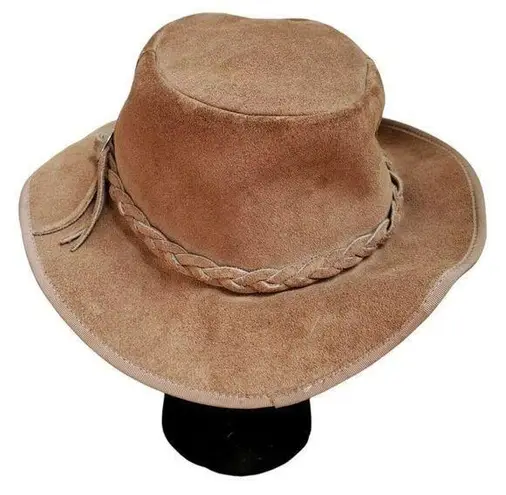 VTG Winfield Cover Co Brown Suede Leather Cowboy Hat Men Women Large Western
