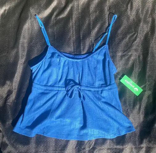 💙 NWT Honeydew Intimates Small Blue Crotchet Babydoll Camisole Tank Top 💙