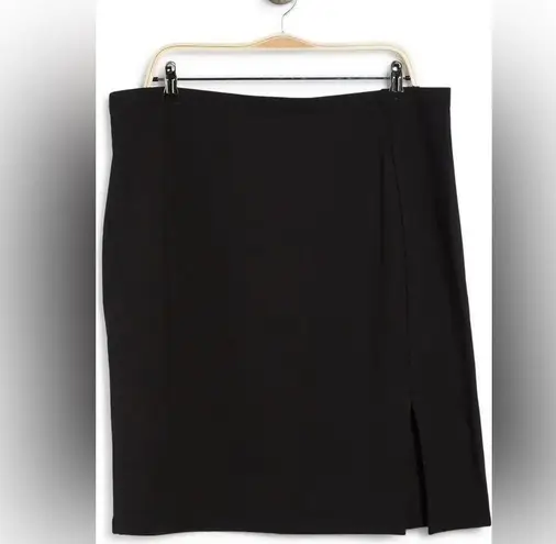 T Tahari Slit Ponte Skirt - Black NWT Size 2X