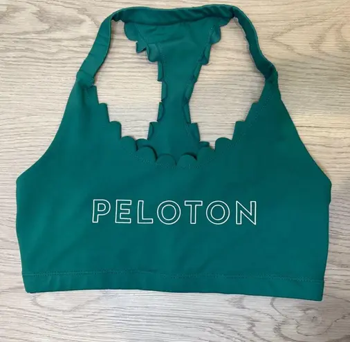 Peloton  Scalloped Sports Bra emerald green Size S