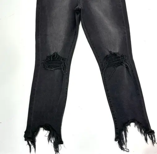 L'Agence L’agence High Line Jeans in Black Onyx Distressed High Waisted Ankle 30