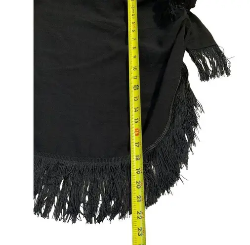 Sincerely Jules Fringe Black Skirt Regular Size L NWT (36-62)