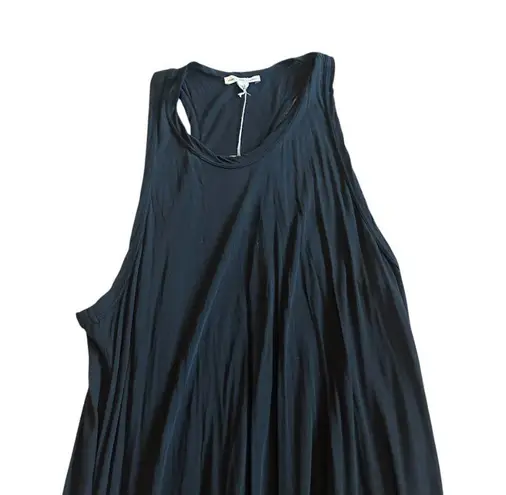 James Perse Standard Racerback Blouson Dress Black Sleeveless Size 3 Large NWT