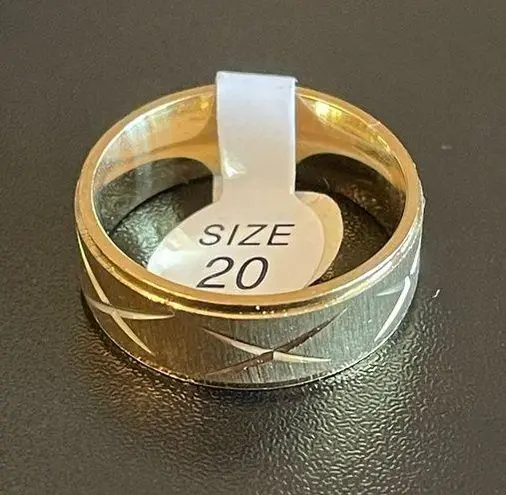 infinity 8mm gold stainless steel  ring