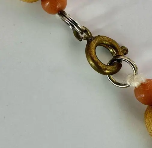 Brown and tan cork beaded necklace