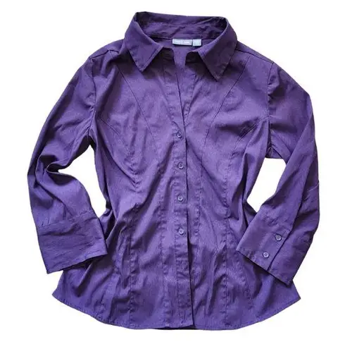 Apt. 9 Purple Button-Up Shirt, Women's PS