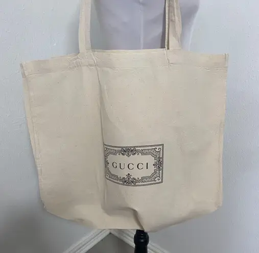 Gucci Authentic New Large Dust Bag Tote Natural Cotton Weekender, Everyday