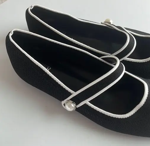 Cider Pearl Mary Jane Square Toe Ballet Flats