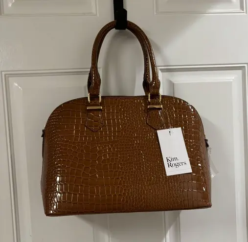 kim rogers NWT  Brown Croc Bag