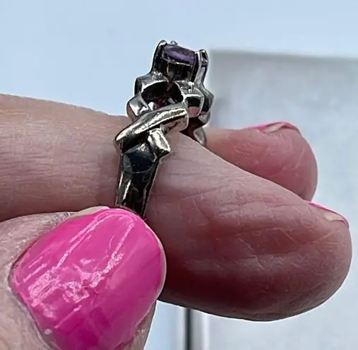 Sterling Silver  and Amethyst ring size 7