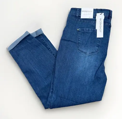 Workshop Republic Clothing WORKSHOP Republic Womens Size 14 Med Dark Blue High Waist Skinny Ankle Stretchy