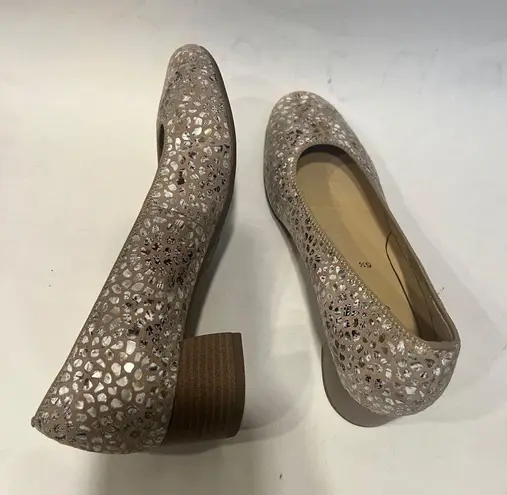 Ara Vivian Pump in Camel Confetti size 5.5/6.5 Silver