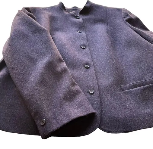 Pendleton Wool Blazer Jacket Purple Size 16 XL Mock Neck Business Office formal