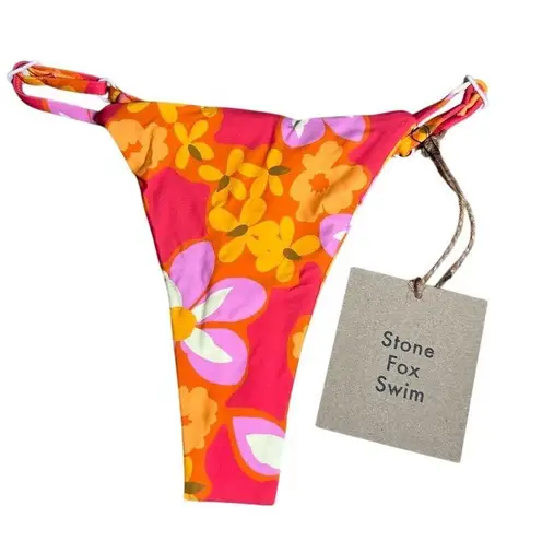 Stone Fox Swim NWT Women's Floral Cheeky Isle Bikini Bottom XS Lei Lei