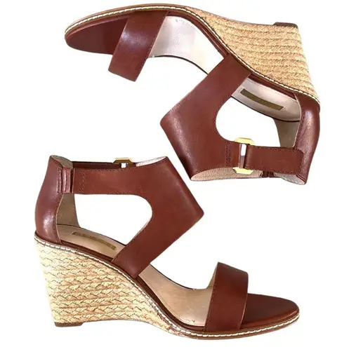 Louise et Cie Like New  Leather Rocco Wedge Sandals Brown Size 10