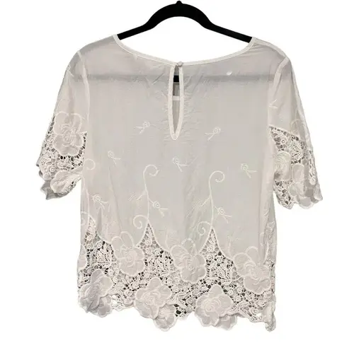 Allison Collection New York Cotton Embroidered Blouse, Sz M Size M