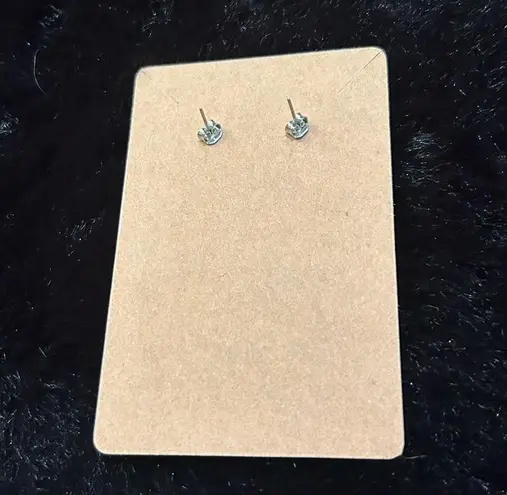 Rhinestone Handcuff Stud Earrings Silver Tone – Edgy & Playful Statement Jewelry