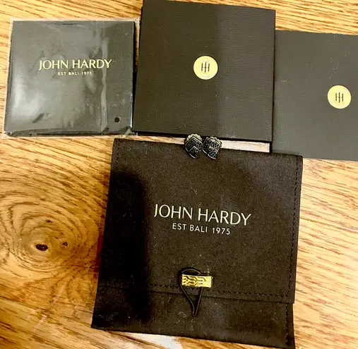 JOHN HARDY Silver Legends Naga Pave Black Sapphire Stud Earrings Size undefined