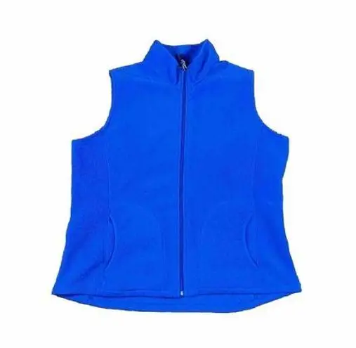 Woolrich Vest Womens XL Blue Sleeveless Full Zip Outdoors Lightweight Fleece