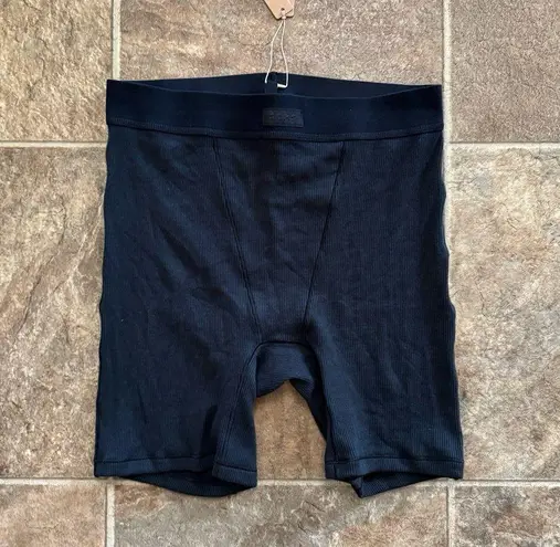 SKIMS Cotton Rib Boxer Soot Size Small