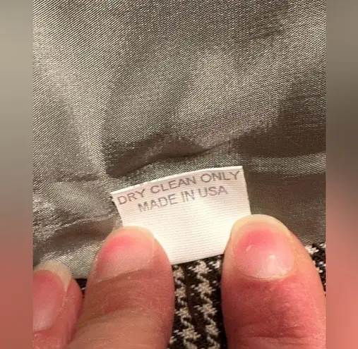 Buttons Isabel Ardee Brown & Cream Dimond Checker Jacket 4 Brown 100% Wool SZ 12