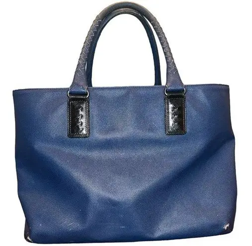 Bottega Veneta Vintage Classic Navy Blue Preowned Tote Shoulder Bag